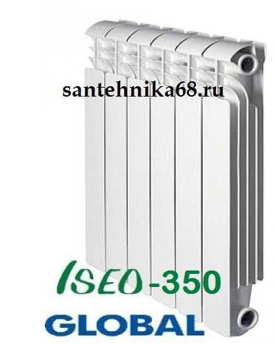 Радиатор отопления алюминиевый Global Iseo 350/80