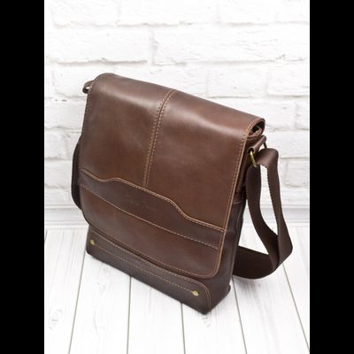 Кожаная мужская сумка Melazzo Premium brown (арт. 
5073-53)