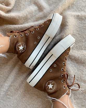 Кеды Converse All Star Burnt Umber коричневые высокие мужские