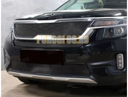 Защита радиатора для KIA Seltos 2020- black середина