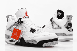 Nike air jordan 4 white cement cheap