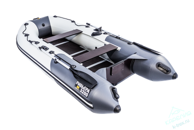 Лодка ПВХ Мастер Лодок Ривьера Компакт 3200СК "Комби" Св.Серый / Графит