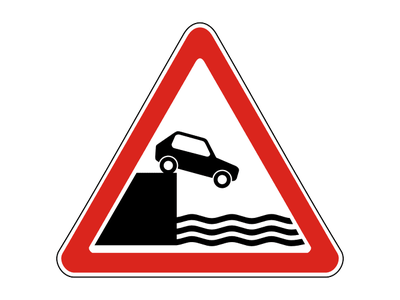 Знак дорожный 1.10 Выезд на набережную