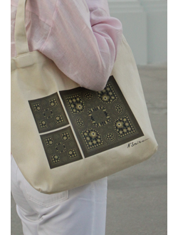 Эко-сумка - шоппер "Затерянные миры" из натуральной ткани