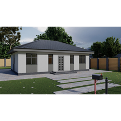 Одноэтажный дом с тремя спальнями 83м² (S63)