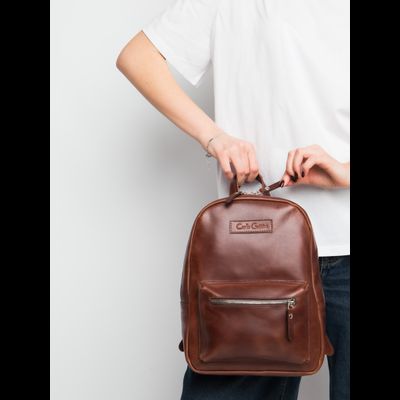 Женский кожаный рюкзак Anzolla cognac (арт. 3040-03)