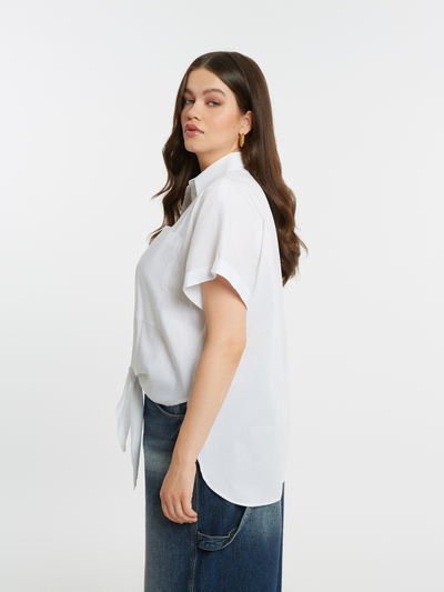 Женская летняя рубашка в голубом цвете