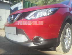 Защита радиатора Nissan Qashqai 2014-2019 chrome PREMIUM