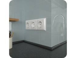 Акриловый плинтус бордюр на столешницу BNV ПШ12 черный 12