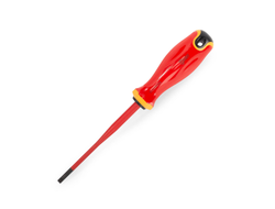 Отвертка диэлектрическая шлицевая 4.0x100 серия СЛИМ для работ под напряжением до 1000 В