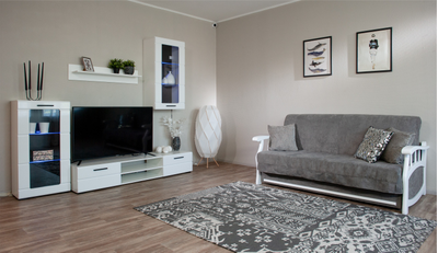 Гостиная Рио-1, белый глянец