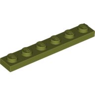 Plate 1 x 6, Olive Green (3666 / 6031126 / 6278089)