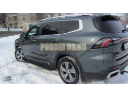 Пороги подножки "Luxe Black" 1850 мм для Geely OKAVANGO I 2023-2025