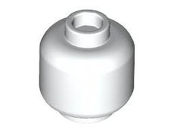 Minifigure, Head  Plain  - Vented Stud, White (28621 / 6454713)