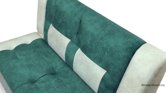 Кухонный ДИВАН "ФОРУМ-10", Зеленый/Слоновая кость