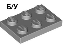 ! Б/У - Plate 2 x 3, Light Bluish Gray (3021 / 4211396) - Б/У