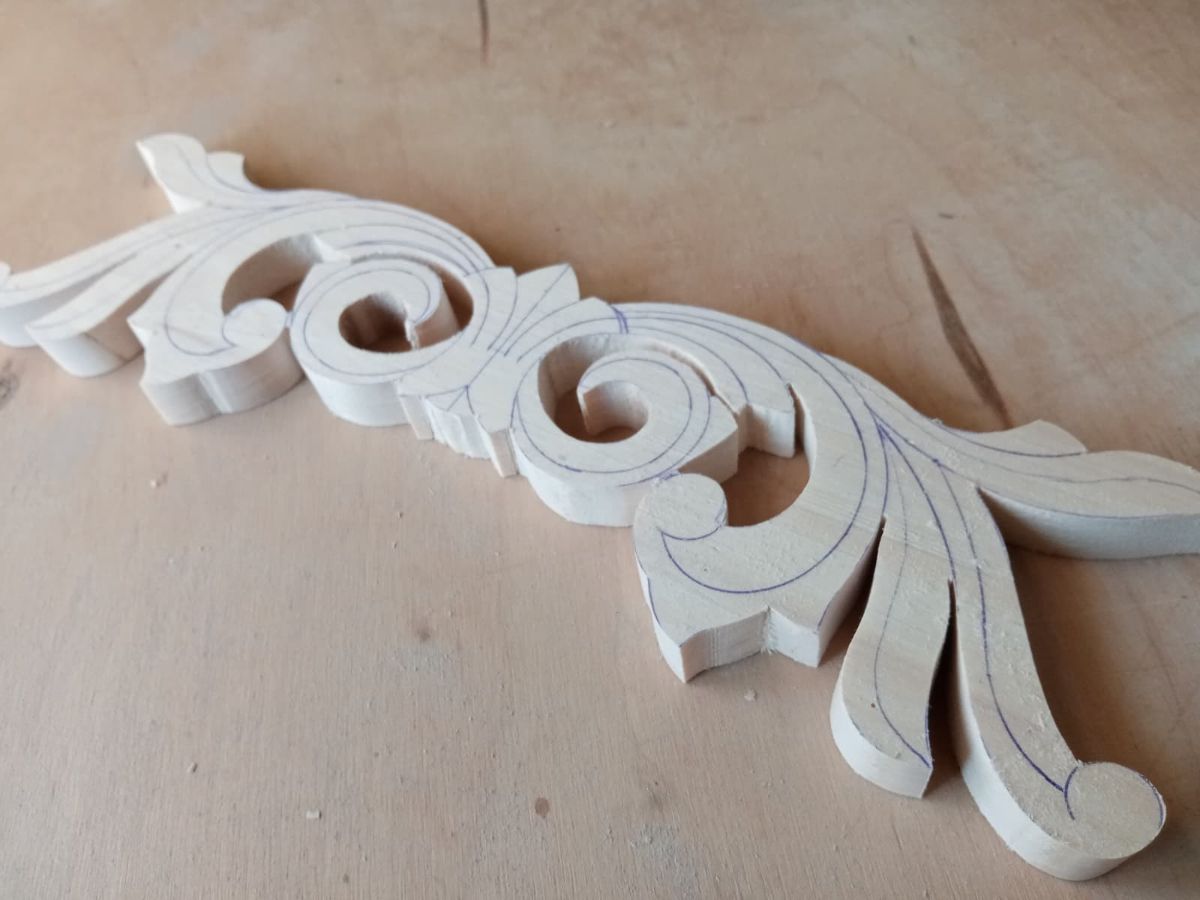 wooden relief STL model, 3D model for wood carving