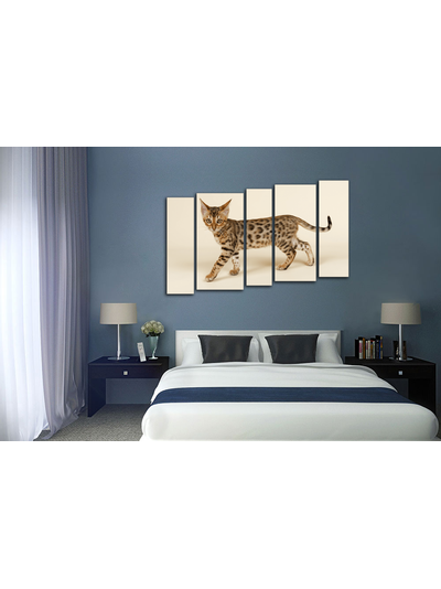 Модульная картина "Пятнистый кот"