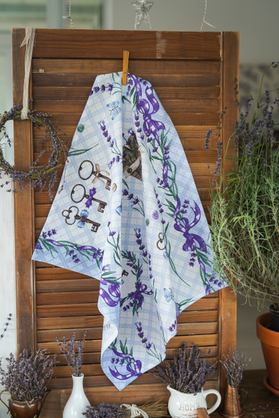 ВАФЕЛЬНОЕ ПОЛОТЕНЦЕ "ЛАВАНДА" 52х55 см