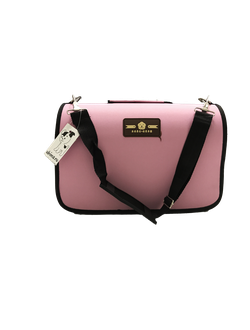 Сумка переноска для собак и кошек Смайлик розовая