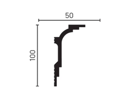 Потолочный плинтус DECOR-DIZAYN DD515, из дюрополимера, под покраску, ударопрочный, 2 метра