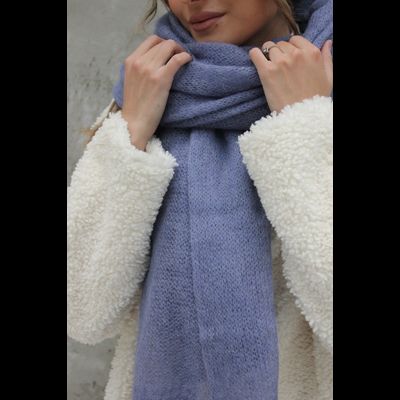 Фиолетовая вязаная женская шапка со стразами Vizio Италия 8007 CY