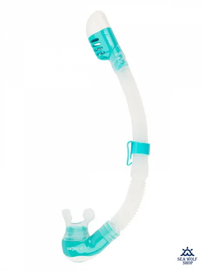 Маска для дайвинга с трубкой Sargan "БАТТЕРФЛЯЙ-М" бирюз. силикон