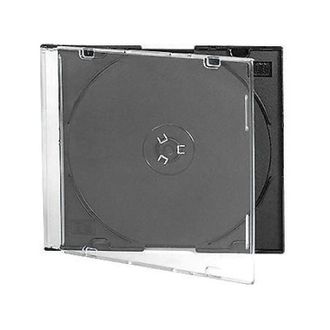 Бокс для CD/DVD дисков Slim Box, 5 шт, VS, прозрачно-черный, CDB-sl5