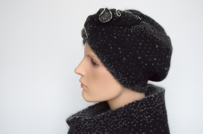 Берет Vizio 4988 и шарф черный