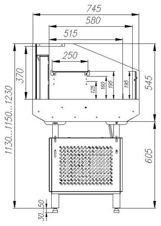 Витрина холодильная для промоакций Carboma PF07-12 VM 0,7-2 9006