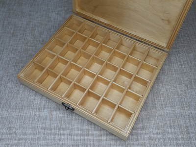 Коробка 35 ячеек, для коллекции камней, цвет "Натура" (24*20*4 см, 700 г) №23060
