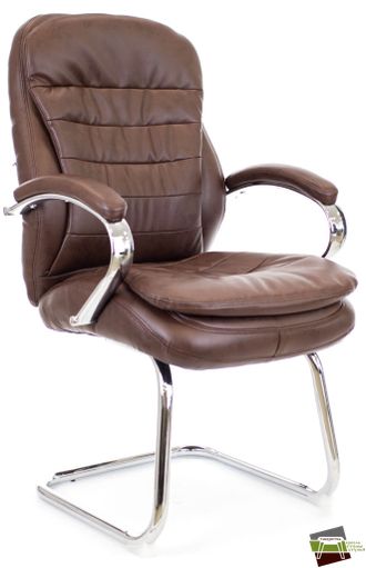 Кресло для посетителей Everprof Valencia CF Экокожа Коричневый