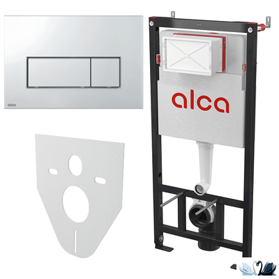 Инсталляция Alcadrain AM101/1120-4:1 RU M571-0001 SET 4v1 с хромированной клавишей смыва