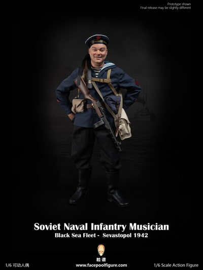 ПРЕДЗАКАЗ - Матрос Черноморского флота 1942 г - Коллекционная ФИГУРА 1/6 Soviet Naval Infantry Musician Black Sea Fleet Sevastopol 1942 (FP021B) - Facepoolfigure ?ЦЕНА: 24600 РУБ.?
