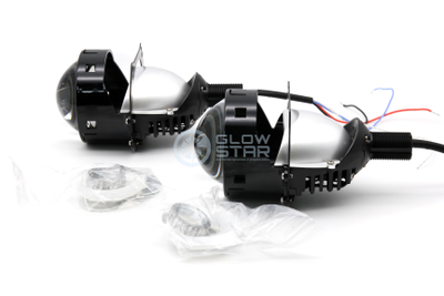 Светодиодные билед модули Aozoom A5+ Bi-Led 2020, 3.0 дюйма, 35w, 9-16v, крепление 3R и винтом, драйвер встроенный (комплект, 2шт)