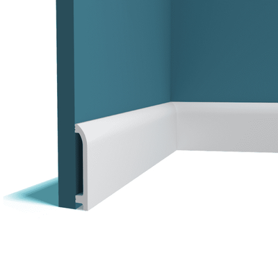 Плинтус напольный Перфект Plus P152, из дюрополимера, влагостойкий, под покраску, 2 метра