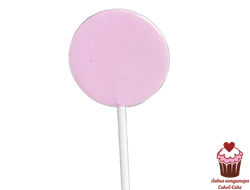 Леденец на палочке Круг Розовый 5см