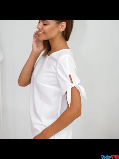 БЛУЗА DOCLIKE DL417 Белая