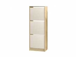 Прихожая ЭДЕМ-1 - Секция №13 Обувница 3х створчатая Дуб сонома/Белый жемчуг