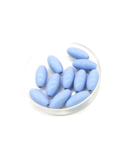 Бусины пластиковые фигурные, 16*6 мм рис голубой