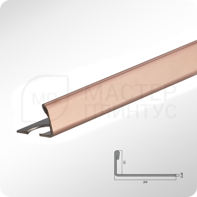 Заказать L-профиль 12.5 мм из нержавеющей стали NEEXY PVS93-15 RG Розовый зеркальный