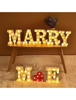 Буквы с лампочками Marry me 21,8 см
