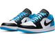 Nike Air Jordan Retro 1 Low (Черные с голубым)