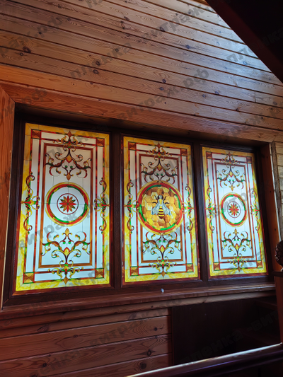 Витражная пленка, витражная пленка самоклеющаяся под заказ,пленочный витраж с классическим рисунком