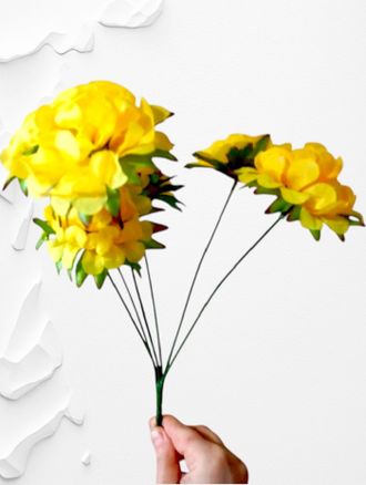 Искусственные цветы гортензии, высота 30 см, набор из 4 веток