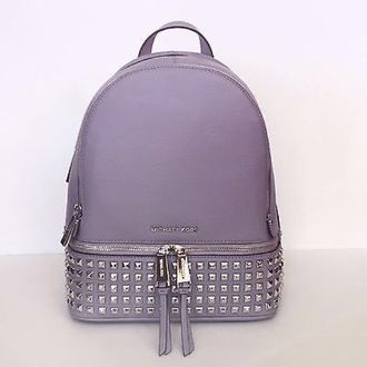 Рюкзак Michael Kors Rhea (фиолетовый с серебряными заклепками)