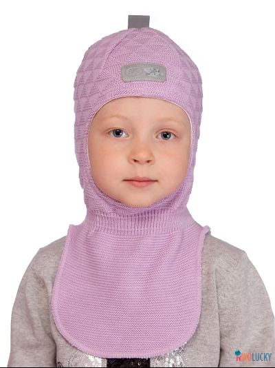 Шапка-шлем &quot;Саша&quot; 20201-02, цвет светло-сиреневый, р. 50-52