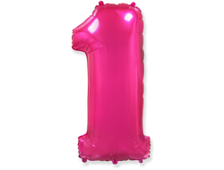 Фольгированная цифра - Малиновая