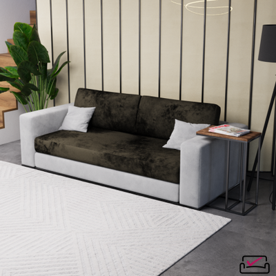 Чехол на сиденье 3х местного дивана, диван-книжку, на сиденье углового дивана.  Велюр Шоколад