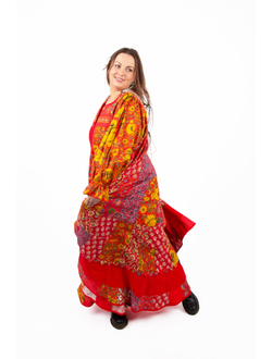 Лоскутное платье в русском стиле "Вечерний Звон"